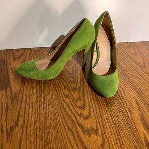 Zara Trafaluc Green Suede Women's Pumps